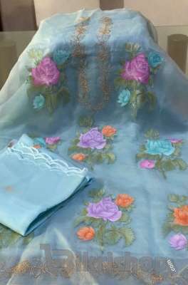 Sopua pure soft moslin fully embroidery unstitched4 piece collection photo 5