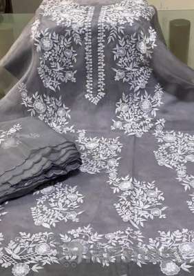 Sopua pure soft moslin fully embroidery unstitched4 piece collection photo 4