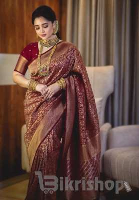 Royal Elegance Benaroshi Katan Saree photo 4