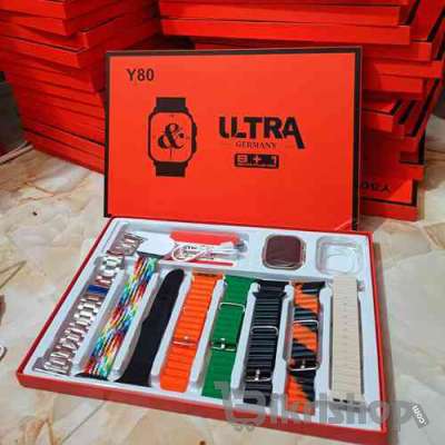 Y80 Ultra Smart Watch (8+1 Combo Set) – একসাথে স্টাইল, টেকনোলজি ও পারফরম্যান্স! ⌚ photo 1
