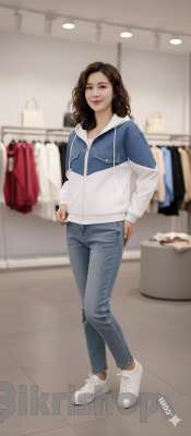 denim color jacket photo 1
