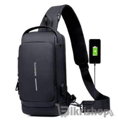 USB charging sport sling Anti-theft shoulder bag photo 1