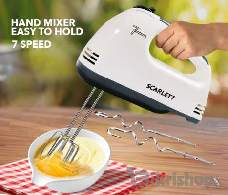 Scarlett – Electric Egg Beater and Mixer for Cake Cream – White photo 1