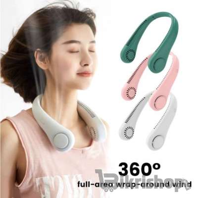 Portable Vaneless Hanging USB Rechargeable Neck Fan Coolfan