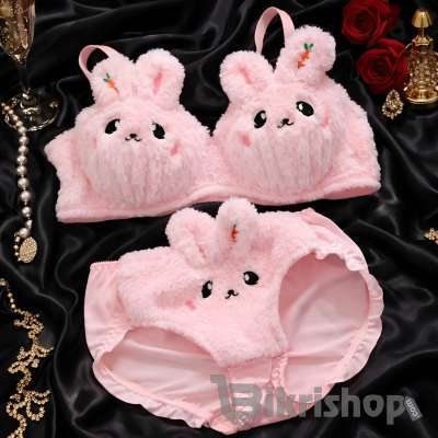 Cute Bunny Soft Bra & Panty Set – Super Soft & Adorable Comfort Wear. photo 1