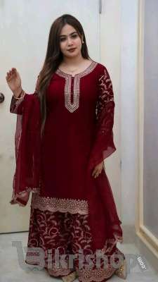 Premium Soft Jorjet With sequence embroide photo 1