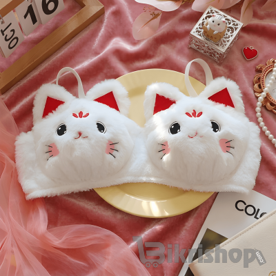Cute Cartoon Cat Soft Bra for Girls – Comfortable & Skin-Friendly photo 1