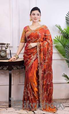 Indian Georgette Sharee with Blouse Piece photo 1