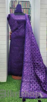 Bexi cotton Vegetable tai Dai unstitched three piece photo 3
