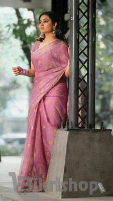 Afsan Print Sharee with Blouse Piece photo 3