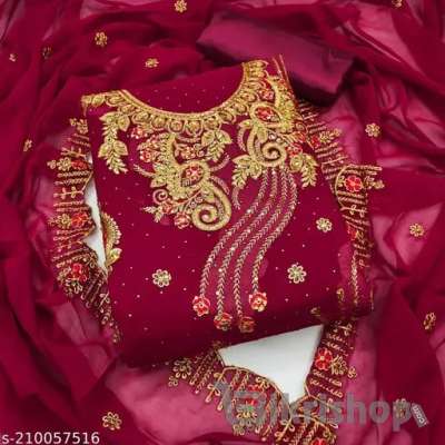 Georgette Embroidery Four Piece photo 3