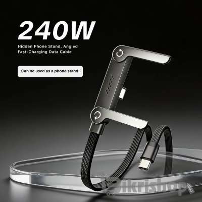 3 in 1 Fast Charging Type-c TO Type-c Cable 240W with Stand photo 3