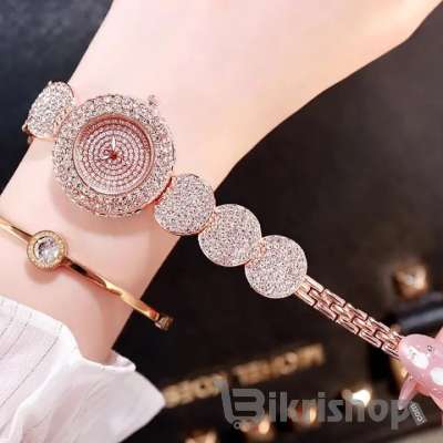 Luxury Crystal Ladies Watch | ঝকঝকে ক্রিস্টাল লেডিস হাতঘড়ি photo 3