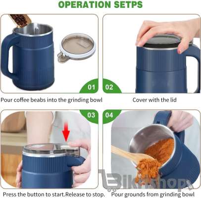 Coffee Grinders Electric Safe and DurableEasy handling,Bean, Herb,Spice Grinder,ButtonsGrinder for kitchenSpice Grinder Electric photo 2