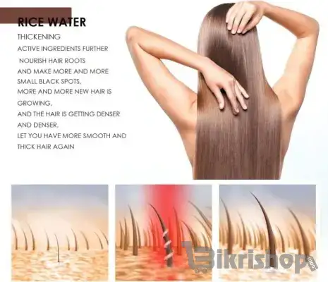 Rice Water Hair Care Shampoo – Hair Fall Control, Dandruff Removal, Vo photo 2