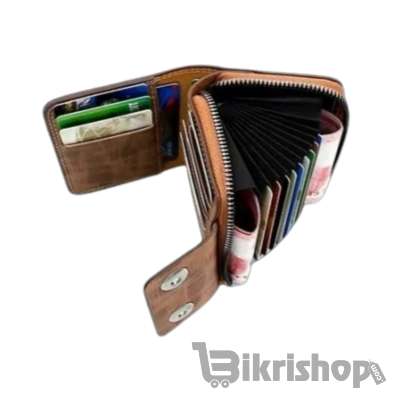 Brown Debit Credit Card Holder Wallet for Men And Women photo 2