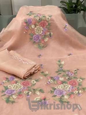 Sopua pure soft moslin fully embroidery unstitched4 piece collection photo 2