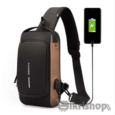 USB charging sport sling Anti-theft shoulder bag photo 2